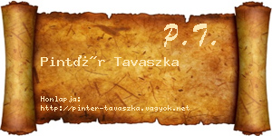 Pintér Tavaszka névjegykártya