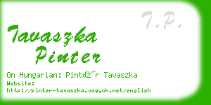 tavaszka pinter business card